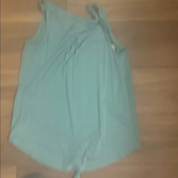 Fortune and Ivy Teal Sleeveless Button-Down Blouse - Picture 4 of 5